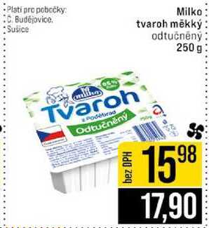 Milko tvaroh měkký odtučněný 250 g