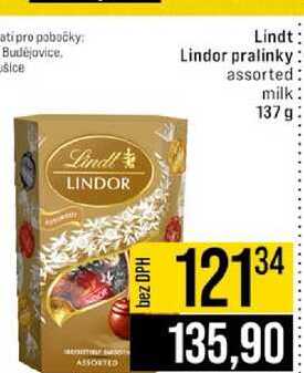 Lindt Lindor pralinky assorted milk 137 g 