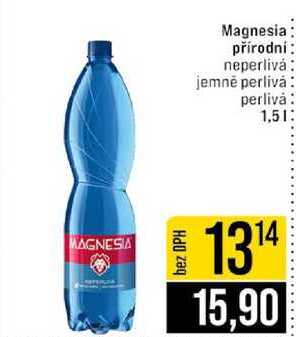 Magnesia přírodní neperlivá jemně perlivȧ perlivȧ 1,5l