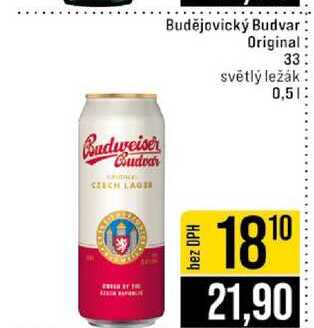 Budějovický Budvar Original 33 světlý ležák 0,5l