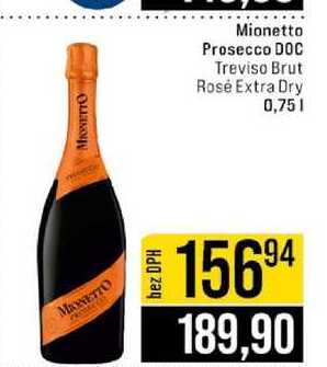 Mionetto Prosecco DOC Treviso Brut Rosé Extra Dry 0,75l