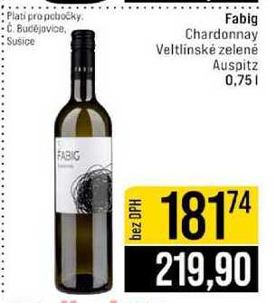 Fabig Chardonnay Veltlínské zelené Auspitz 0,75l
