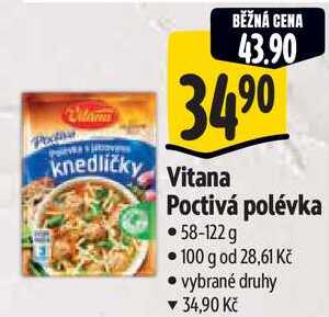 Vitana Poctivá polévka, 58-122 g