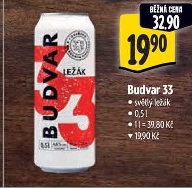 Budvar 33, 0,5 l 