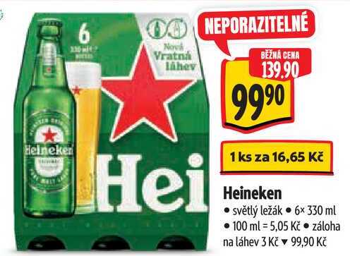 Heineken, 6x 330 ml 