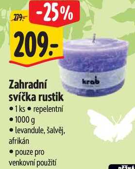 Zahradní svíčka rustik 