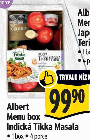 Albert Menu box Indická Tikka Masala 