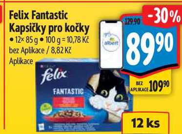Felix Fantastic Kapsičky pro kočky, 12x 85 g 
