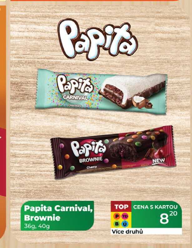 Papita Carnival, Brownie 36g, 40g   