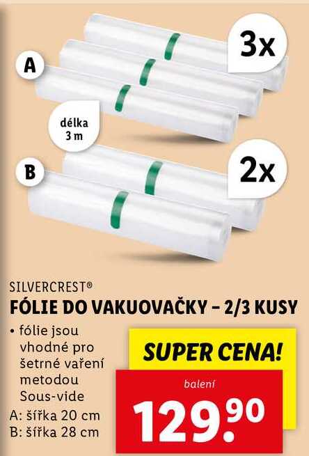 FÓLIE DO VAKUOVAČKY - 2/3 KUSY 
