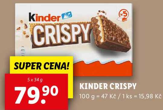 KINDER CRISPY, 5x 34 g