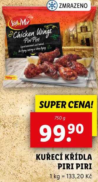 KUŘECÍ KŘÍDLA PIRI PIRI, 750 g