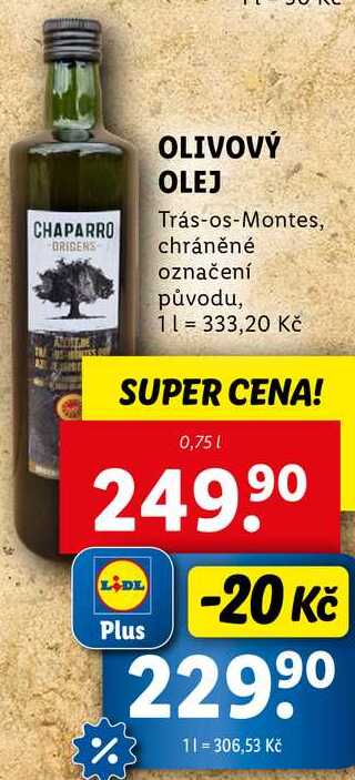 OLIVOVÝ OLEJ, 0,75 l