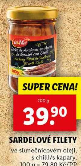 SARDELOVÉ FILETY, 100 g