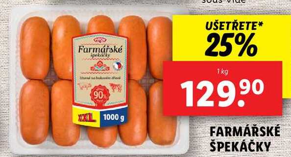 FARMÁŘSKÉ ŠPEKÁČKY, 1 kg 