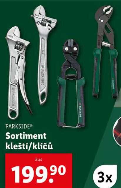 Sortiment kleští/klíčů 
