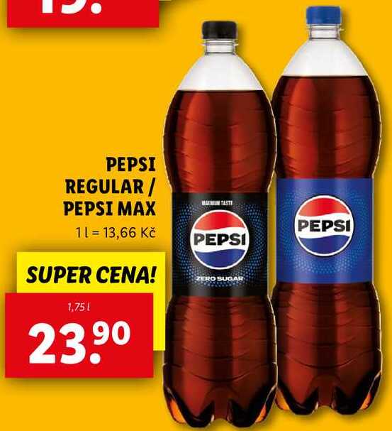 PEPSI REGULAR/PEPSI MAX, 1,75 l