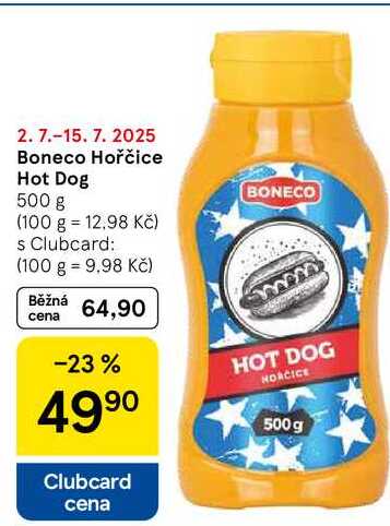 Boneco Hořčice Hot Dog, 500 g 