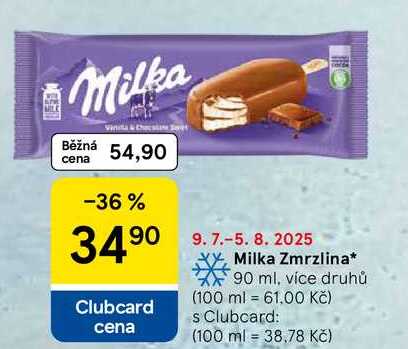Milka Zmrzlina, 90 ml, více druhů 