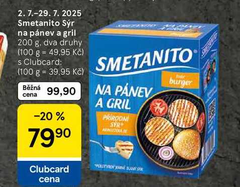 Smetanito Sýr na pánev a gril, 200 g, dva druhy 