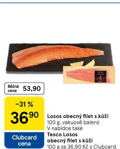 Losos obecný filet s kůží, 100 g
