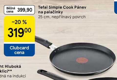 Tefal Simple Cook Pánev na palačinky 25 cm, nepřilnavý povrch 