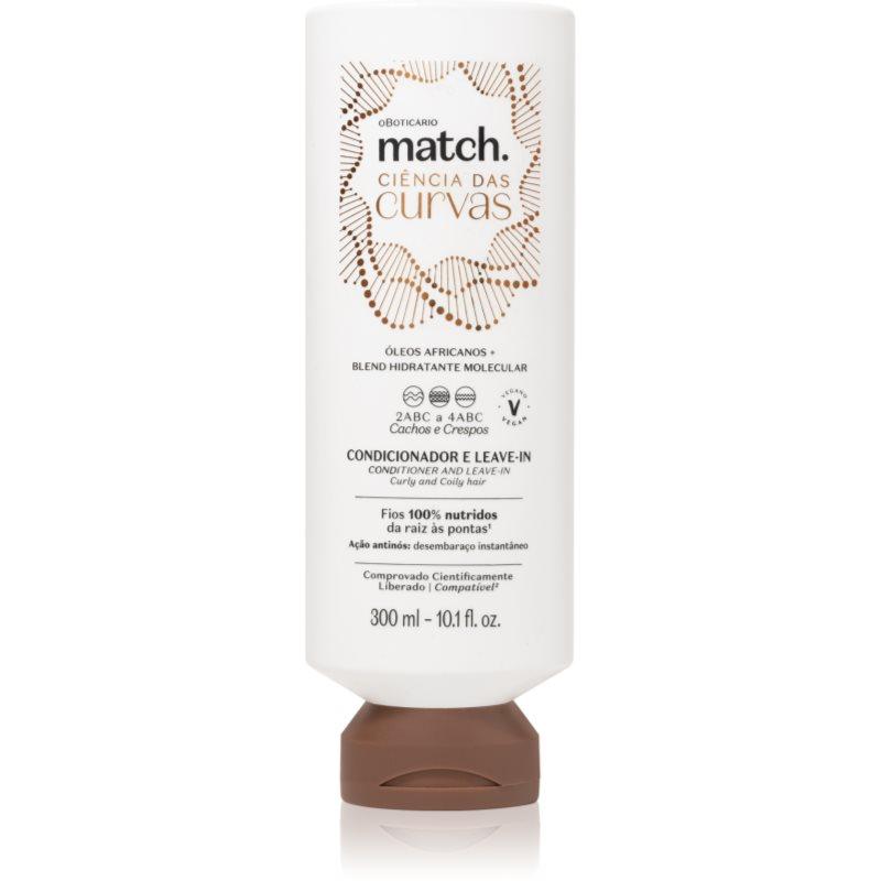 oBoticário Match. Science of Curves bezoplachový kondicionér pro vlnité a kudrnaté vlasy 300 ml