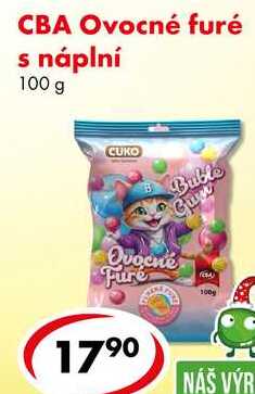 CBA Ovocné furé s náplní, 100 g 