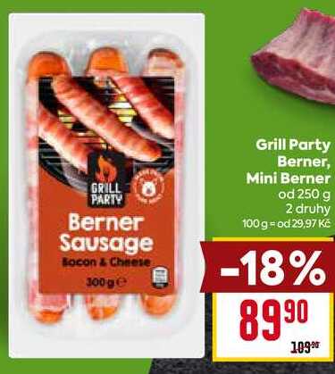 GRILL PARTY Berner Sausage Bocon & Cheese 300 g