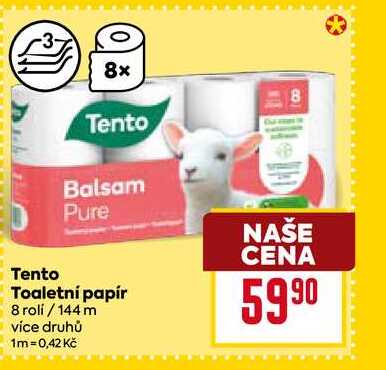 Tento Toaletní papír 8 rolí
