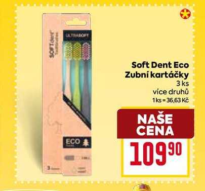 Soft Dent Eco Zubní kartáčky 3 ks více druhů 