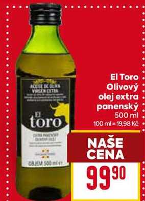 El Toro Olivový olej extra panenský 500 ml 