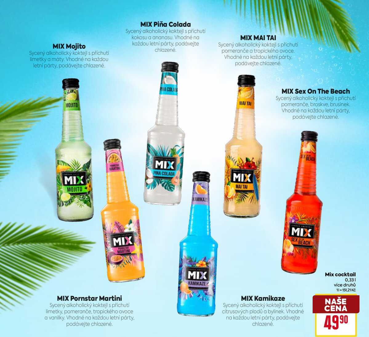 Mix cocktail 0,331 více druhů 1 l