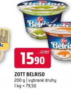 Zott Belriso mléčná rýže různé příchutě 200g