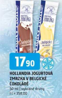 Hollandia jogurtová zmrzka v belgické čokoládě 50 ml vybrané druhy