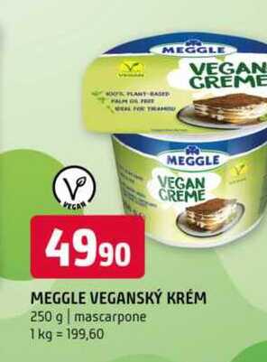 Meggle veganský krém 250 g mascarpone 