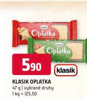 Klasik oplatka 47 g vybrané druhy 