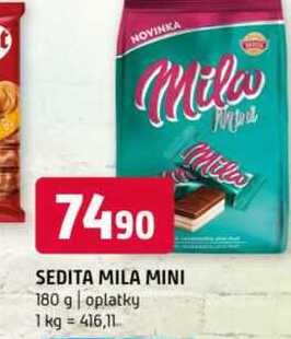 Sedita mila mini 180 g oplatky 