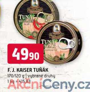 F. J. kaiser tuňák 170/120 g vybrané druhy 