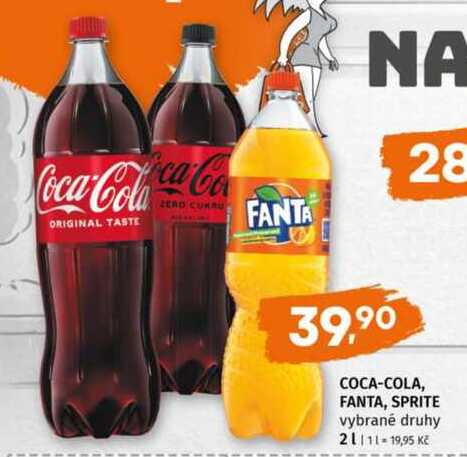 Coca-Cola fanta sprite 2l vybrané druhy 
