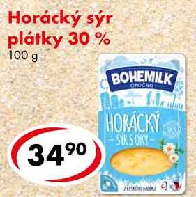Horácký sýr plátky 30%, 100 g