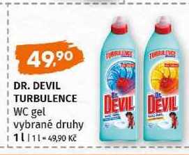 DR. DEVIL TURBULENCE WC gel vybrané druhy 1l