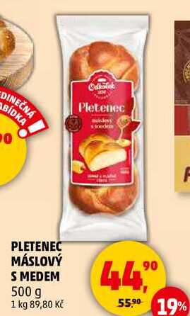 PLETENEC MÁSLOVÝ S MEDEM, 500 g 