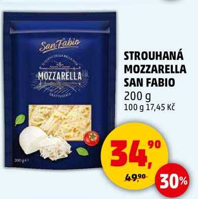 STROUHANÁ MOZZARELLA SAN FABIO, 200 g 