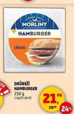 DRŮBEŽÍ HAMBURGER, 250 g 
