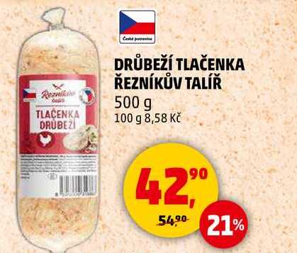 DRŮBEŽÍ TLAČENKA ŘEZNÍKŮV TALÍŘ, 500 g 