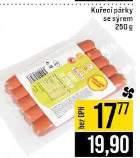 Kuřecí párky se sýrem 250 g 