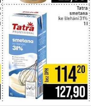 Tatra smetana ke šlehání 31% 1l