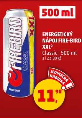 ENERGETICKÝ NÁPOJ FIRE-BIRD XXL Classic, 500 ml