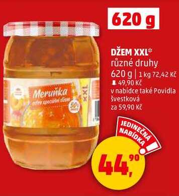 DŽEM XXL různé druhy, 620 g  